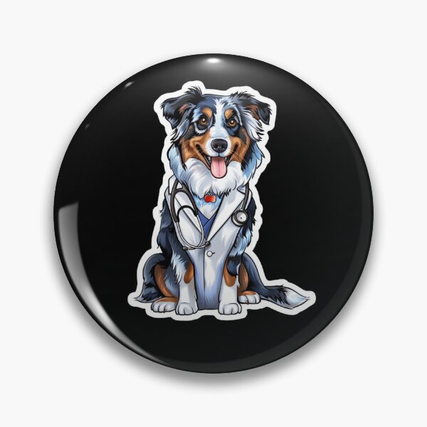 Item preview, Aussie Dogtor funny animals Sticker designed and sold by artMadlen.