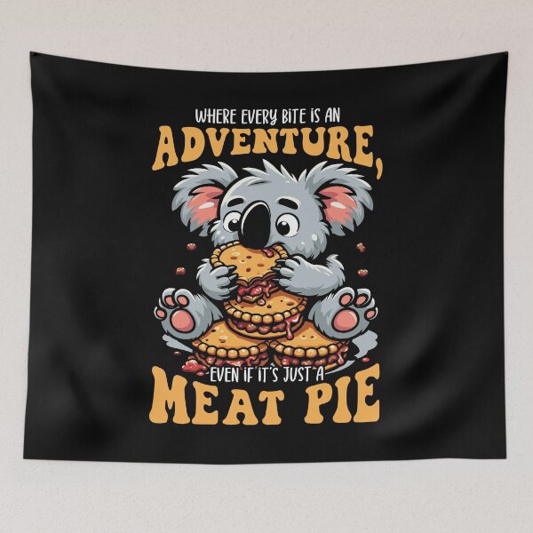Item preview, Meat Pies - Aussie Koala Chomps Down on Meat Pie - Funny Gift designed and sold by JUSTBEELEGANT.