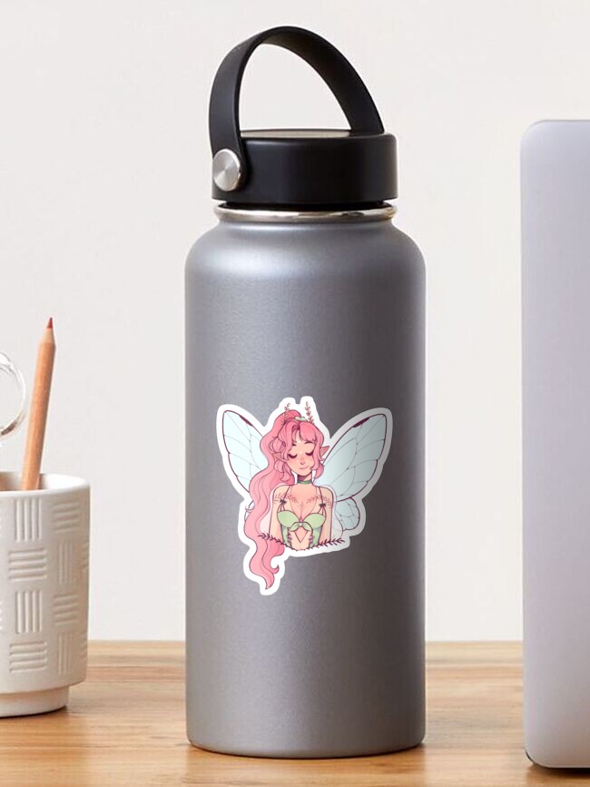 Thumbnail 1 of 3, Sticker, Butterfly Fairy - Sweet Kawaii designed and sold by luna-valentine.