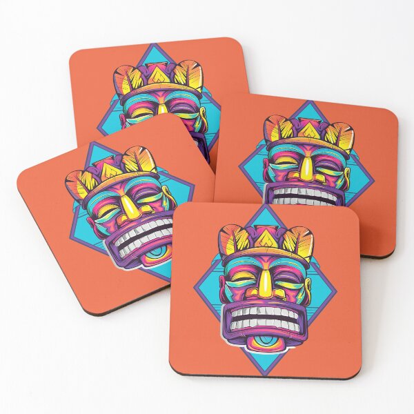 Item preview, Vibrant Tiki Mask Art - Tribal Fusion Design designed and sold by Moxierama.