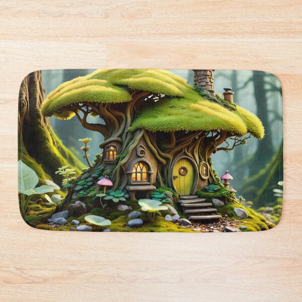 Item preview, Fairy tree house in the forest designed and sold by DreamlifeBackgrounds.