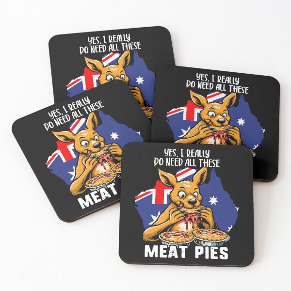 Item preview, Meat Pies Kangaroo - Funny Aussie Foodie  Kangaroo Lover Gift for Australian designed and sold by JUSTBEELEGANT.