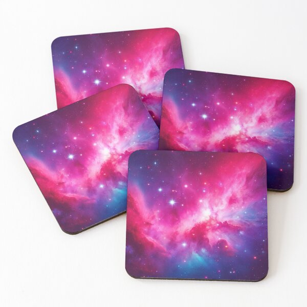Item preview, Neon Pink & Purple Galaxy Space Pattern Sticker T-shirt designed and sold by EWNDesigns.