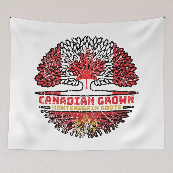 Item preview, Montenegro Montenegrin Canadian Canada Tree Roots Flag designed and sold by FlagX.