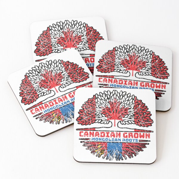 Item preview, Mongolia Mongolian Canadian Canada Tree Roots Flag designed and sold by FlagX.