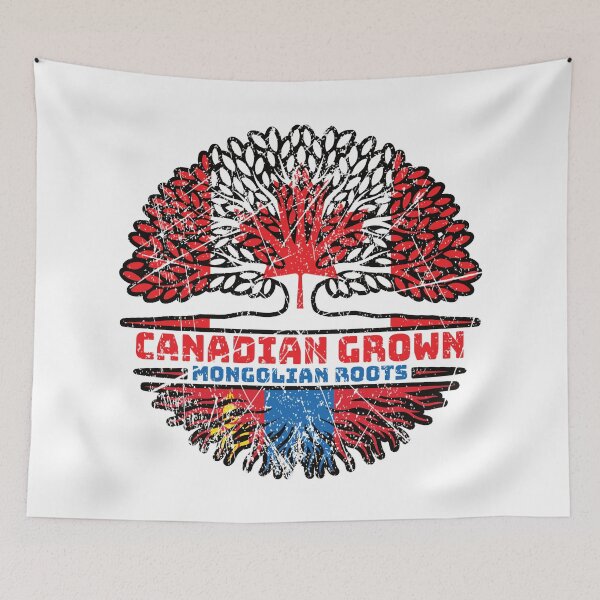 Item preview, Mongolia Mongolian Canadian Canada Tree Roots Flag designed and sold by FlagX.