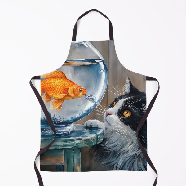 Item preview, Whimsical Cat and Goldfish Adventure designed and sold by MarinaFila.