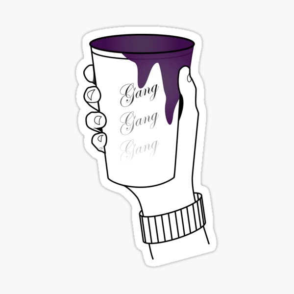 White disposable cup art, Purple drank Sticker Decal Styrofoam Advertising,  Purple drink transparent background PNG clipart