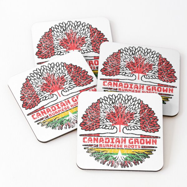 Item preview, Myanmar Burmese Canadian Canada Tree Roots Flag designed and sold by FlagX.