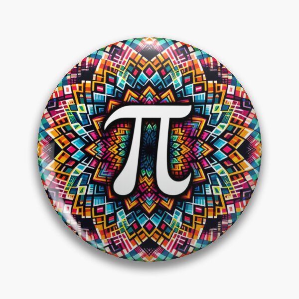 Item preview, Kaleidoscope Pi Symbol Badge designed and sold by psychcyberpunk.