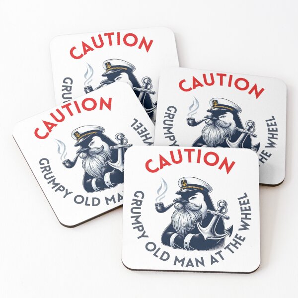Item preview, Old man at the wheel, ship captain penguin with pipe designed and sold by coloursforkids.