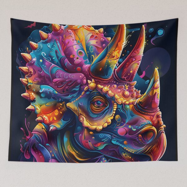 Item preview, Vibrant Triceratops designed and sold by AI-Only Creations.