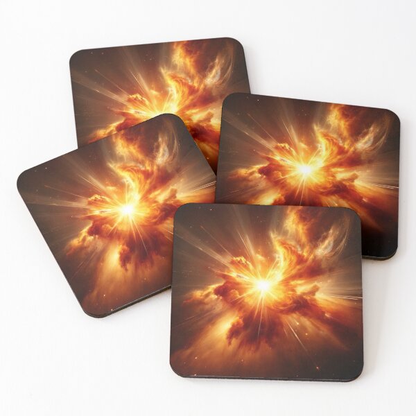 Item preview, Bright Orange Supernova Space Pattern Sticker T-shirt designed and sold by EWNDesigns.