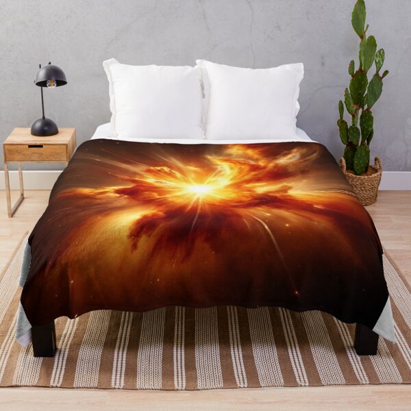 Item preview, Bright Orange Supernova Space Pattern Sticker T-shirt designed and sold by EWNDesigns.