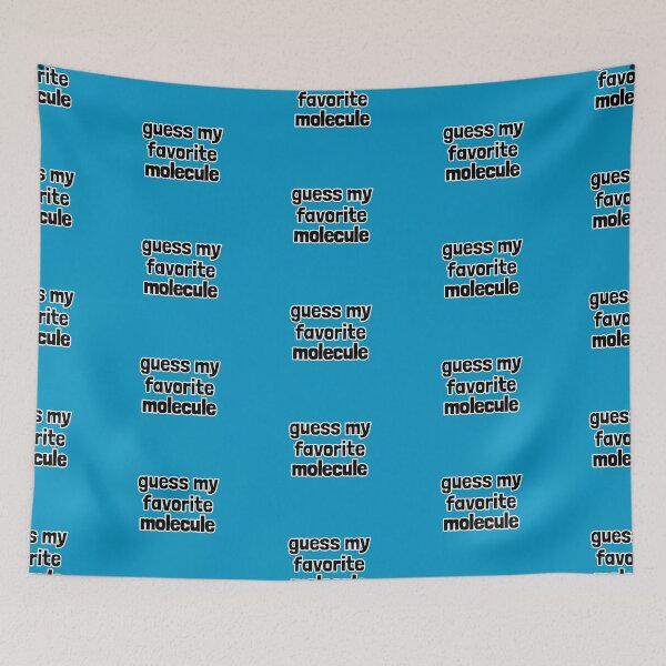 Item preview, Guess My Favorite Molecule - Plain, Blue Background designed and sold by Artsy-Chemist.