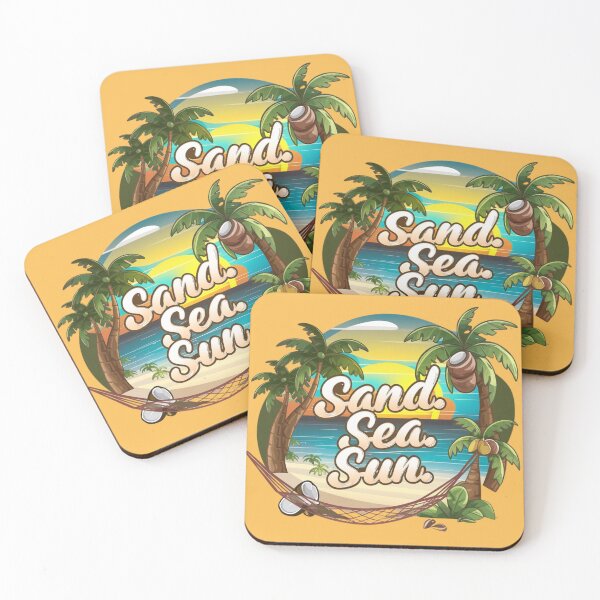 Item preview, "Sand, Sea & Sun" Coconuts Palm Beach Summer designed and sold by redask2me.