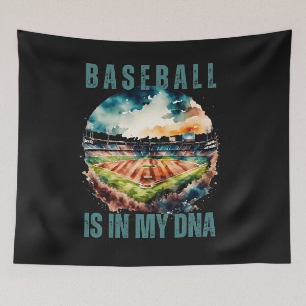 Item preview, Distressed Watercolor Baseball Is In My DNA designed and sold by AlienOccupation.