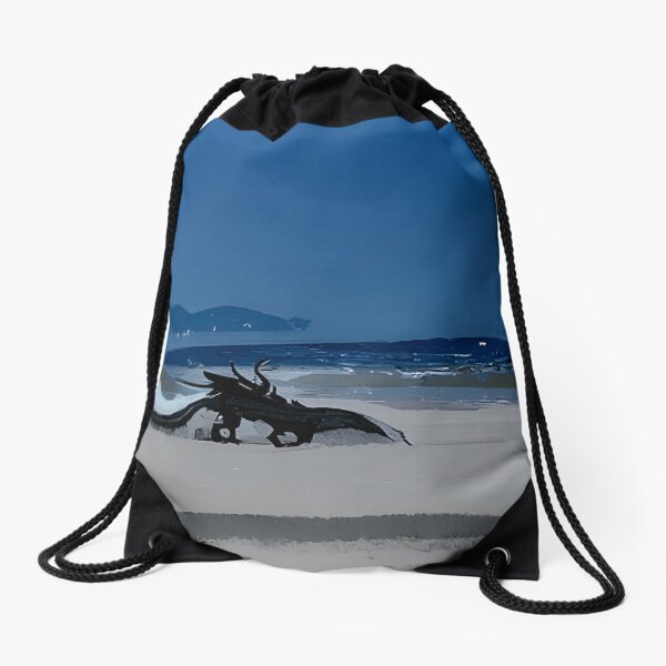 Loch Ness at the Beach Drawstring Bag