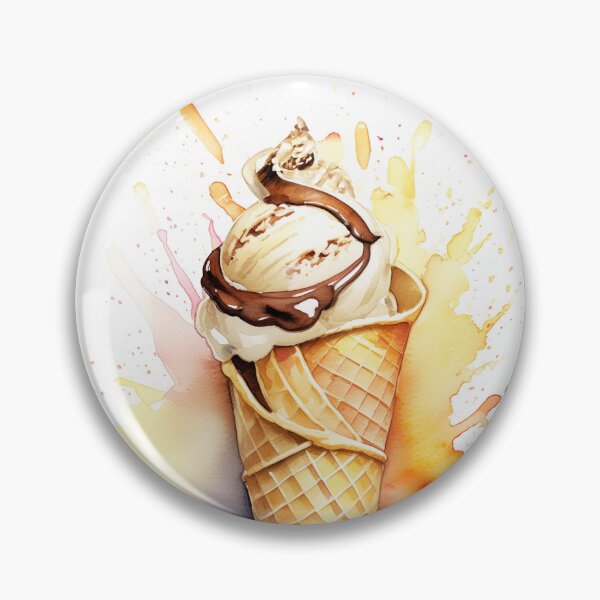 Item preview, Colorful illustration of an ice cream cone with dynamic paint splashes, blending realism and abstract art designed and sold by homydesign.