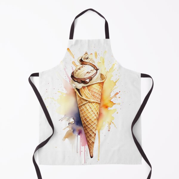 Item preview, Colorful illustration of an ice cream cone with dynamic paint splashes, blending realism and abstract art designed and sold by homydesign.