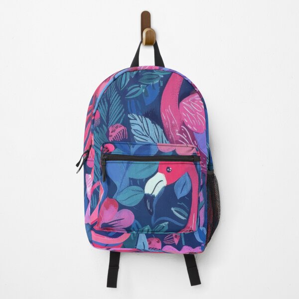 Item preview, Pink colored flamingo chiffon textile designed and sold by Big-Family-Art.