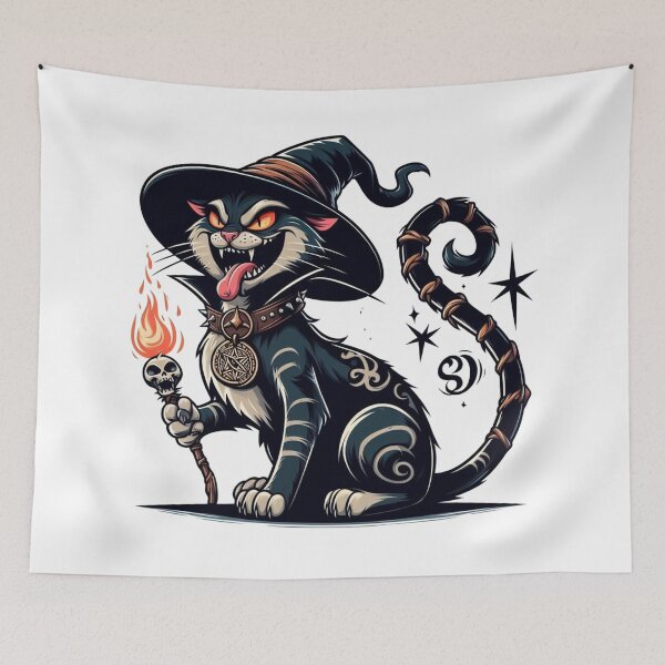 Aperçu de l'œuvre cool blue Cursed Cat Alastor design créée et vendue par bouslama_shop ⭐️⭐️⭐️⭐️⭐️.