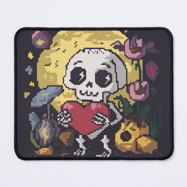 Item preview, Kawaii Skeleton Holding A Heart (Cross Stitch Style) designed and sold by LeftImpressed.
