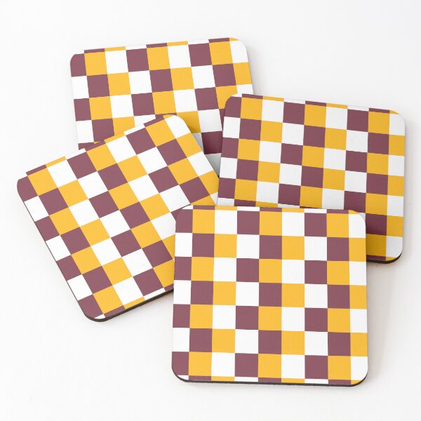 Item preview, Washington Checkered Pattern in Burgundy, White and Gold designed and sold by Deutschic.
