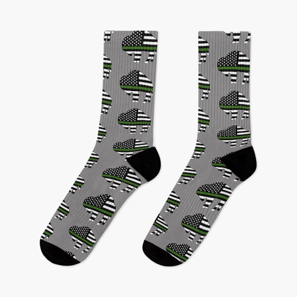 Item preview, Buffalo Thin Green Line Flag Silhouette designed and sold by bamatt30.