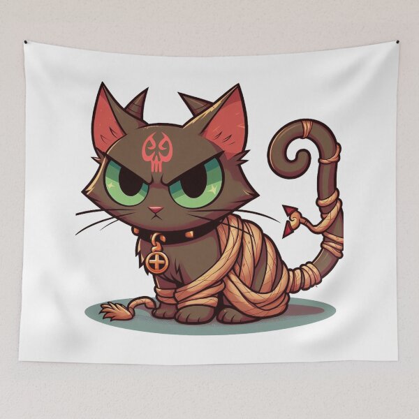 Aperçu de l'œuvre cool angry Cursed Cat Alastor with green eyes créée et vendue par bouslama_shop ⭐️⭐️⭐️⭐️⭐️.