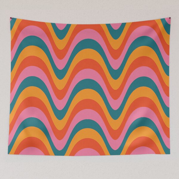 Item preview,   Groovy Retro 70s Pattern in orange, Yellow, Pink and Teal  designed and sold by Yasminepatterns .