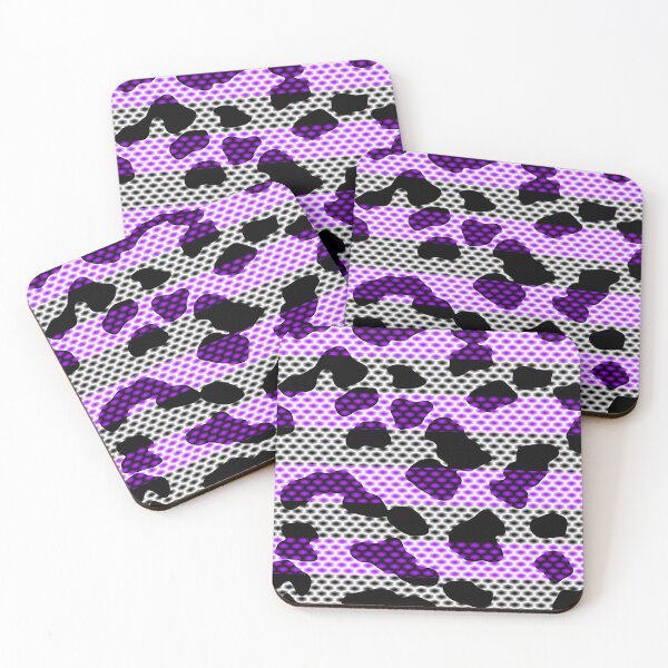 Item preview, Black And Purple Hex Stripes Across Cow Print designed and sold by TheRulerofEarth.