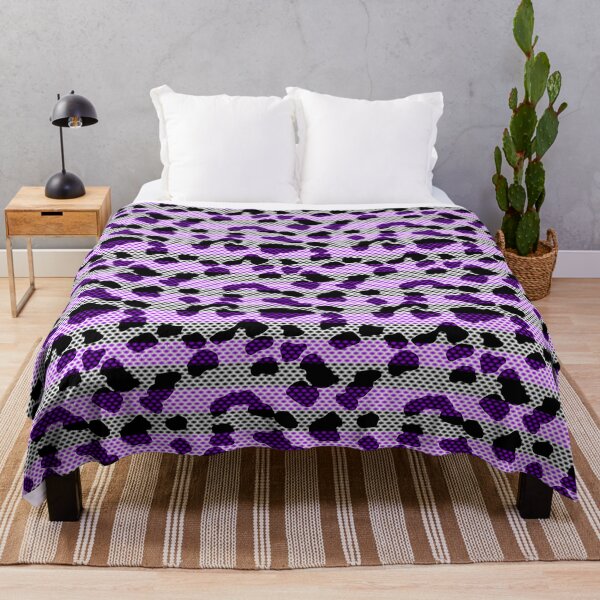 Item preview, Black And Purple Hex Stripes Across Cow Print designed and sold by TheRulerofEarth.