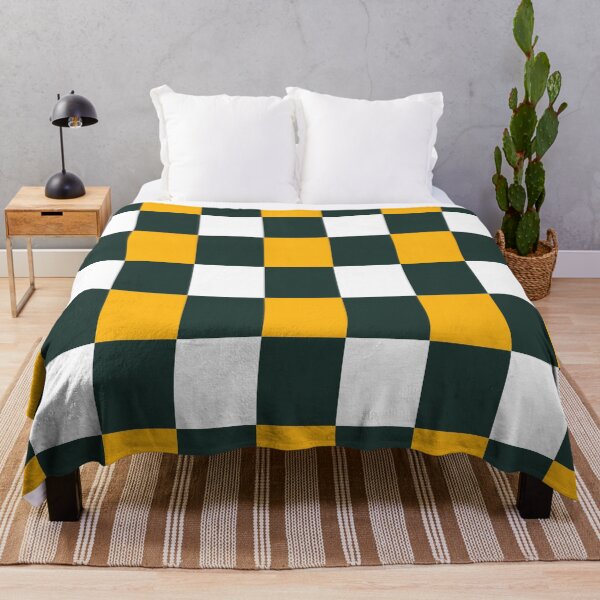 Item preview, Cool Checkered Pattern in Dark Green, White and Gold designed and sold by Deutschic.