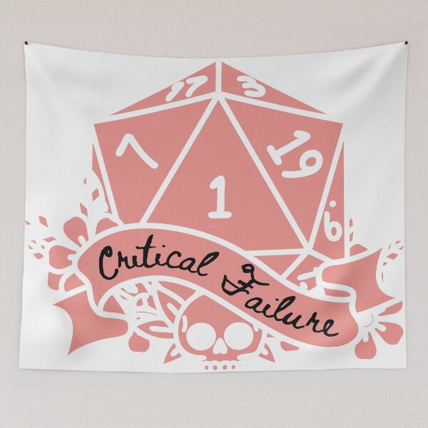 Item preview, Critical Failure (Nat 1 Dice Joke) designed and sold by Sibling-Revelry.