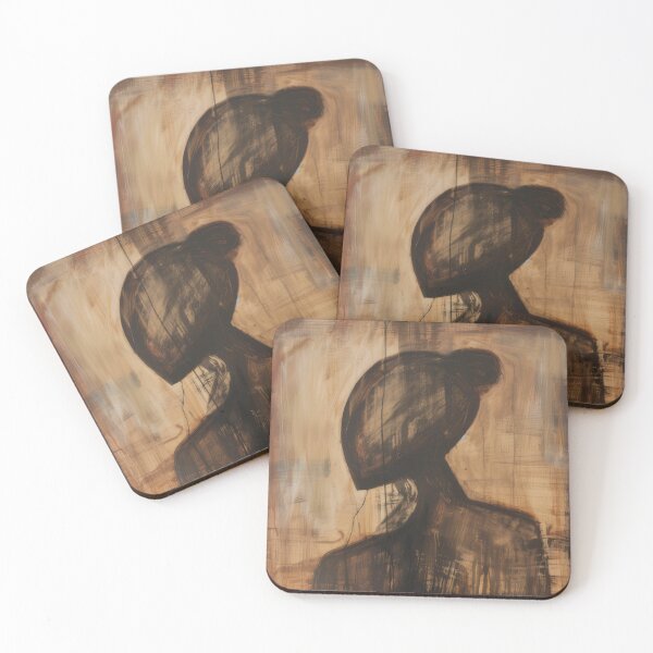 Item preview, Classic abstract mother figure in brown and neutral tones designed and sold by PrettyPinkSkies.