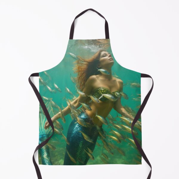 Item preview, Mermaid Swimming with Sardines designed and sold by piscesmermaid.