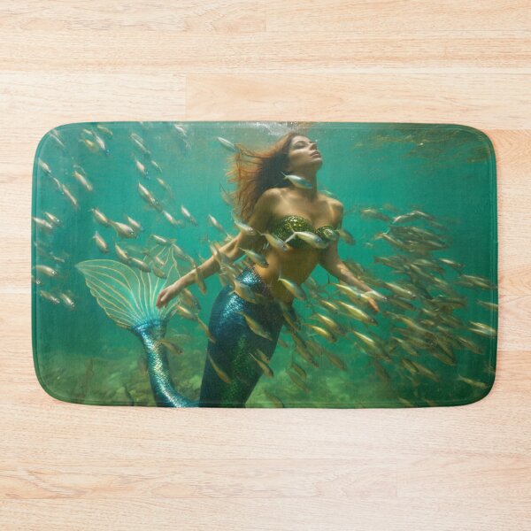Item preview, Mermaid Swimming with Sardines designed and sold by piscesmermaid.