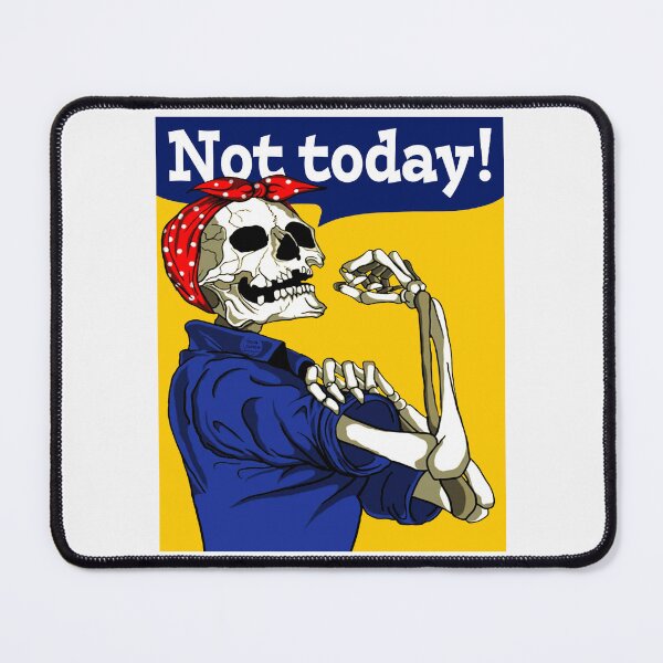 Item preview, Not Today; Skull Rosie Style; designed and sold by StickerApe.