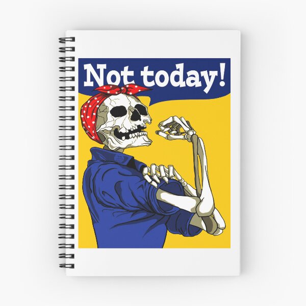 Aperçu de l'œuvre Pas aujourd'hui; Style Rosie crâne; créée et vendue par StickerApe.