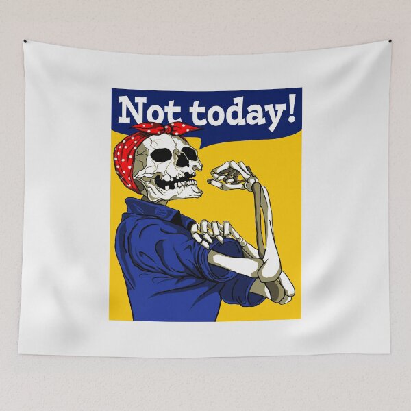 Item preview, Not Today; Skull Rosie Style; designed and sold by StickerApe.