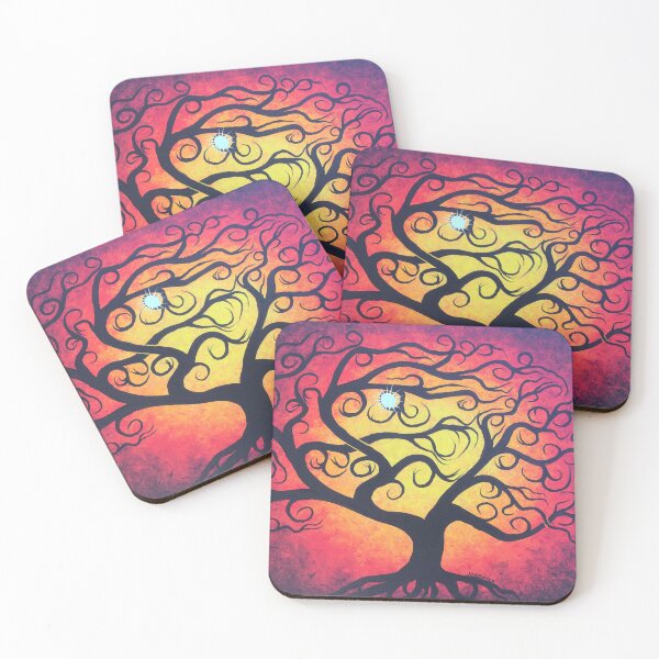 Item preview, Red windblown tree designed and sold by Jordanka Yaretz.