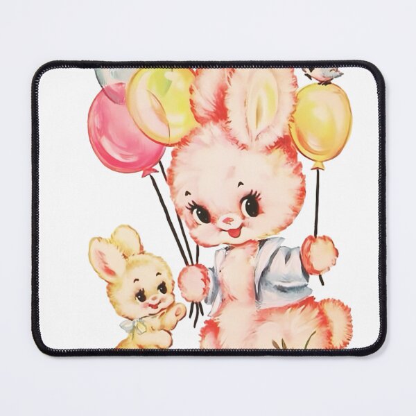 Item preview, Vintage Kawaii Kitsch Bunny Rabbit Rushton Meyercord Decal designed and sold by knickeryknackry.