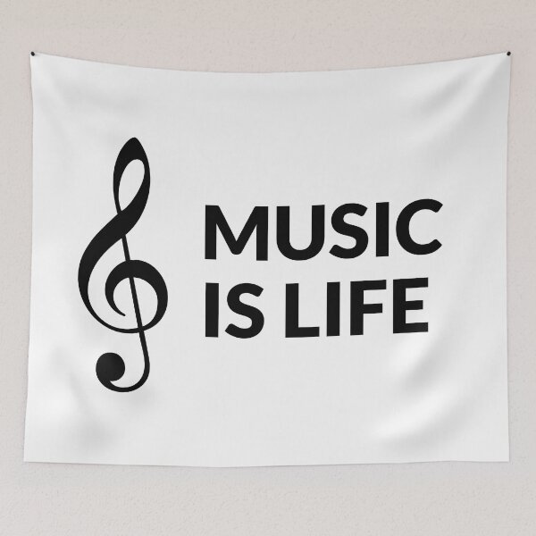 Item preview, Music Lovers - music is life treble clef designed and sold by Inspirationmotivation.