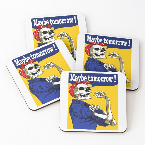 Item preview, Maybe Tomorrow; Skull Rosie Style; designed and sold by StickerApe.