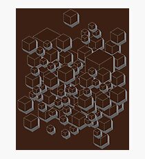 3D Futuristic Cubes VI Photographic Print