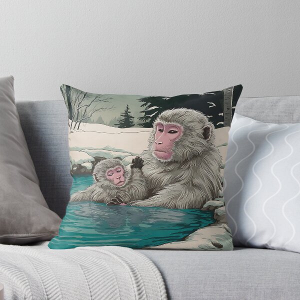 Item preview, Japanese Snow Monkeys Bathing in Hot Springs designed and sold by Mariana Piana.