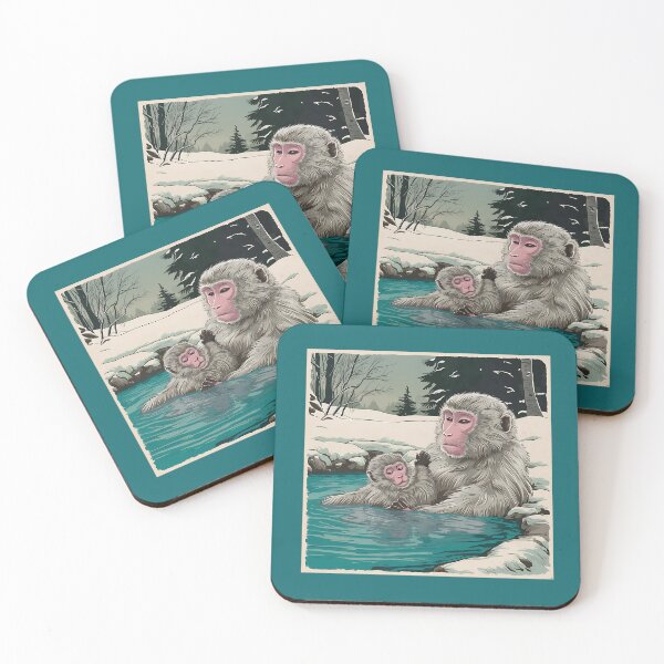Item preview, Japanese Snow Monkeys Bathing in Hot Springs designed and sold by Mariana Piana.