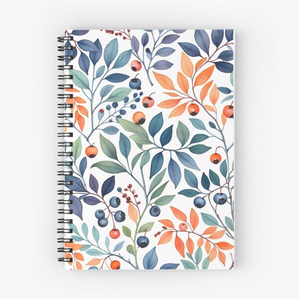 Item preview, Watercolor Flat Painting: Leaves and Berries Pattern designed and sold by MrKATORSKI.