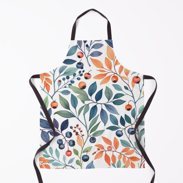 Item preview, Watercolor Flat Painting: Leaves and Berries Pattern designed and sold by MrKATORSKI.